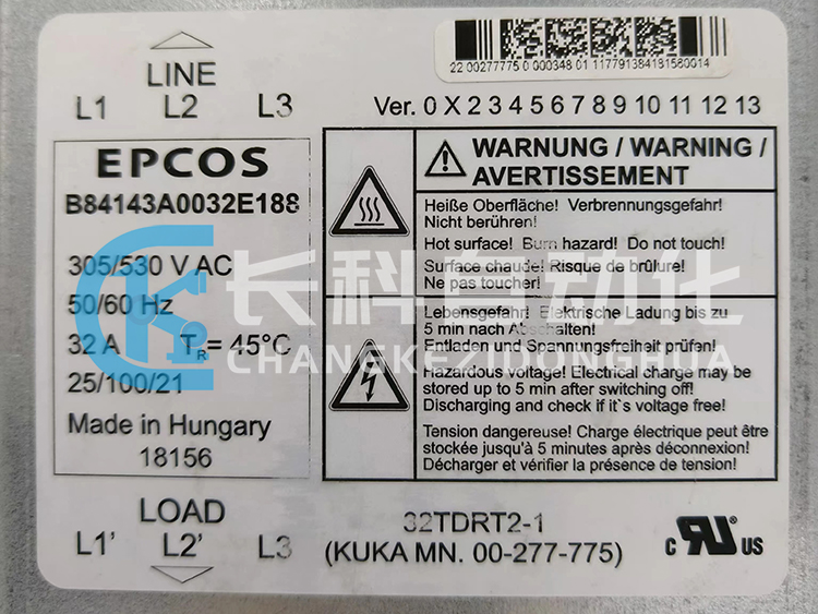 庫(kù)卡濾波器32TDRT2-1 00-277-775 庫(kù)卡濾波器32TDRT2-1 00-277-775