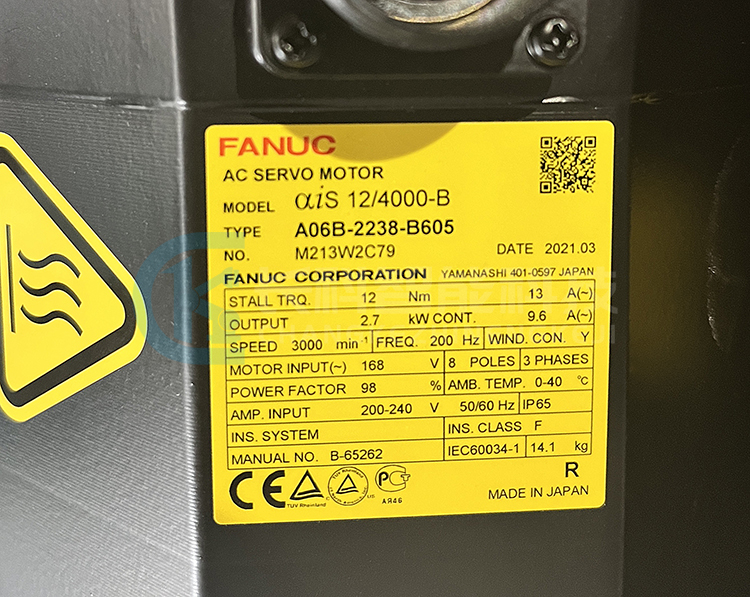 發(fā)那科伺服電機αis 12/4000-B A06B-2238-B605 發(fā)那科伺服電機αis 12/4000-B A06B-2238-B605